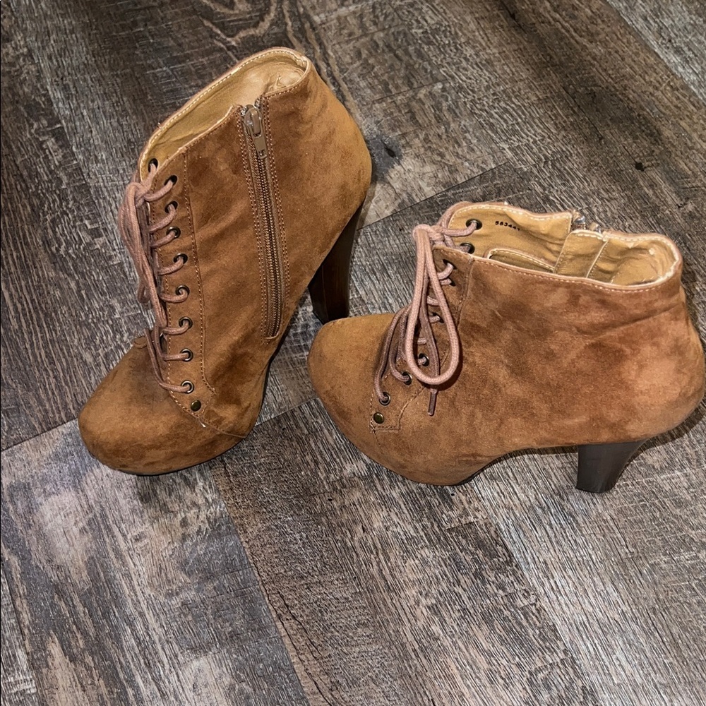 Brown Suede Ankle Boots